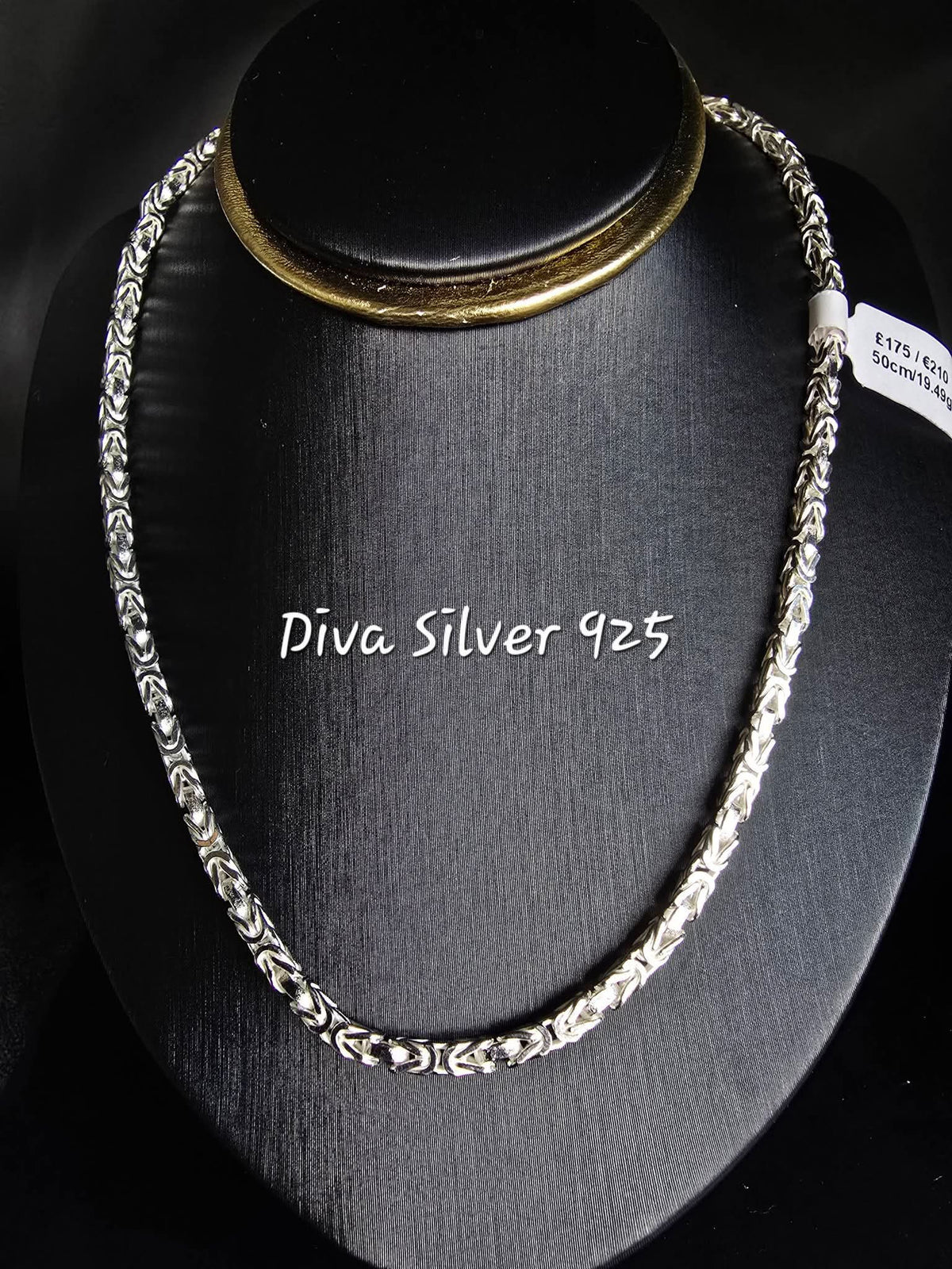 925 sterling Silver Byzantine chain