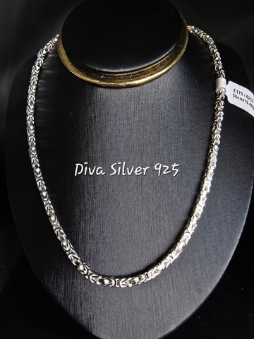 925 sterling Silver Byzantine chain