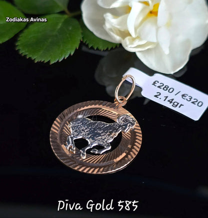 Golden zodiac aries. 2.14gr