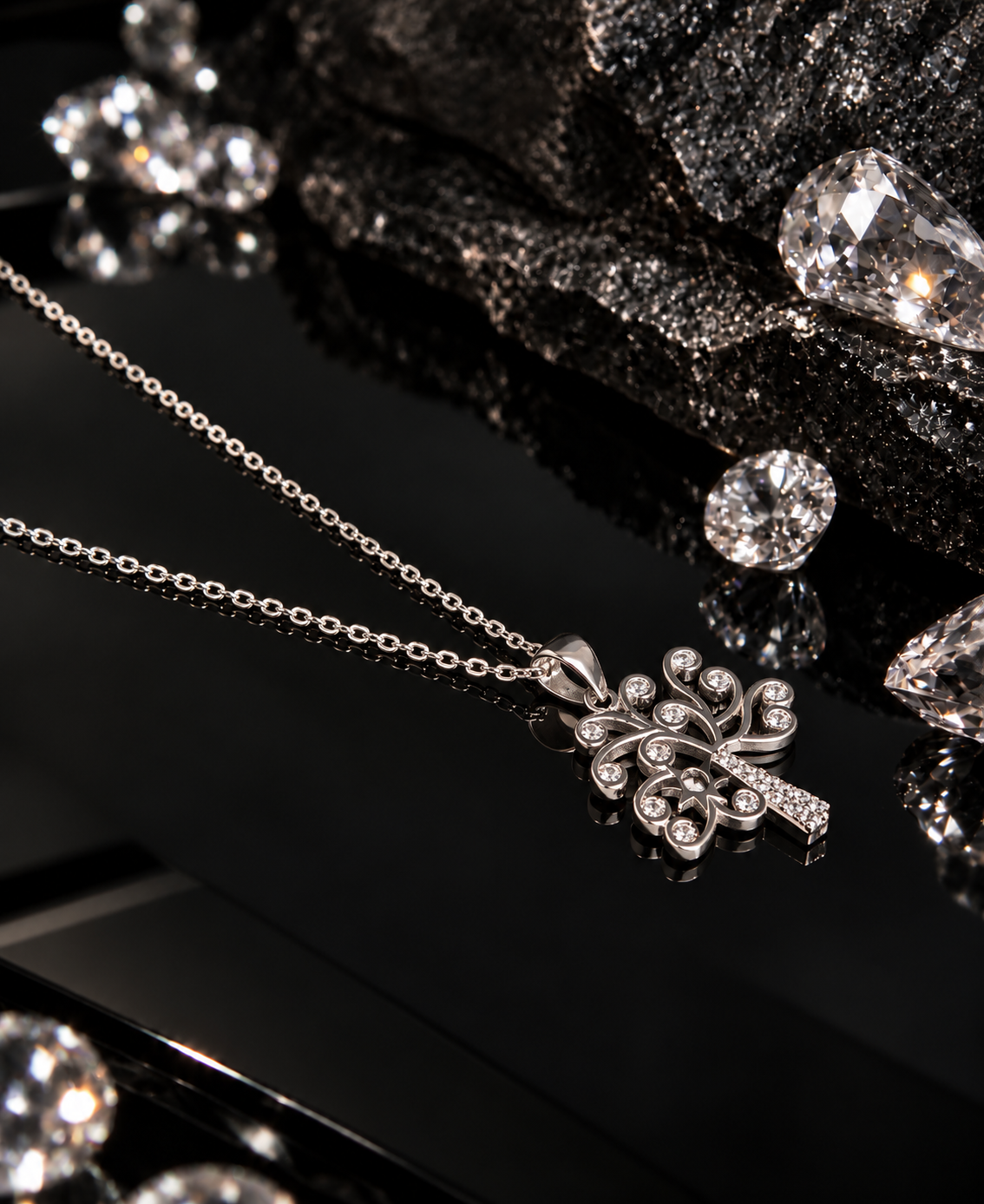 925 Sterling Silver Family Tree Necklace with Pendant