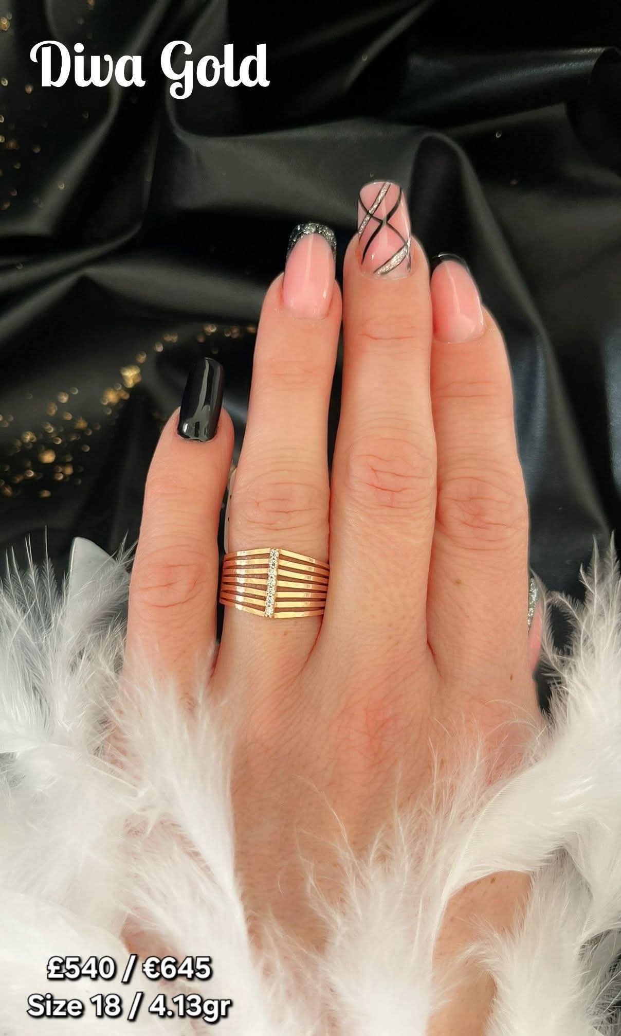 Gold women Ring.Size 18