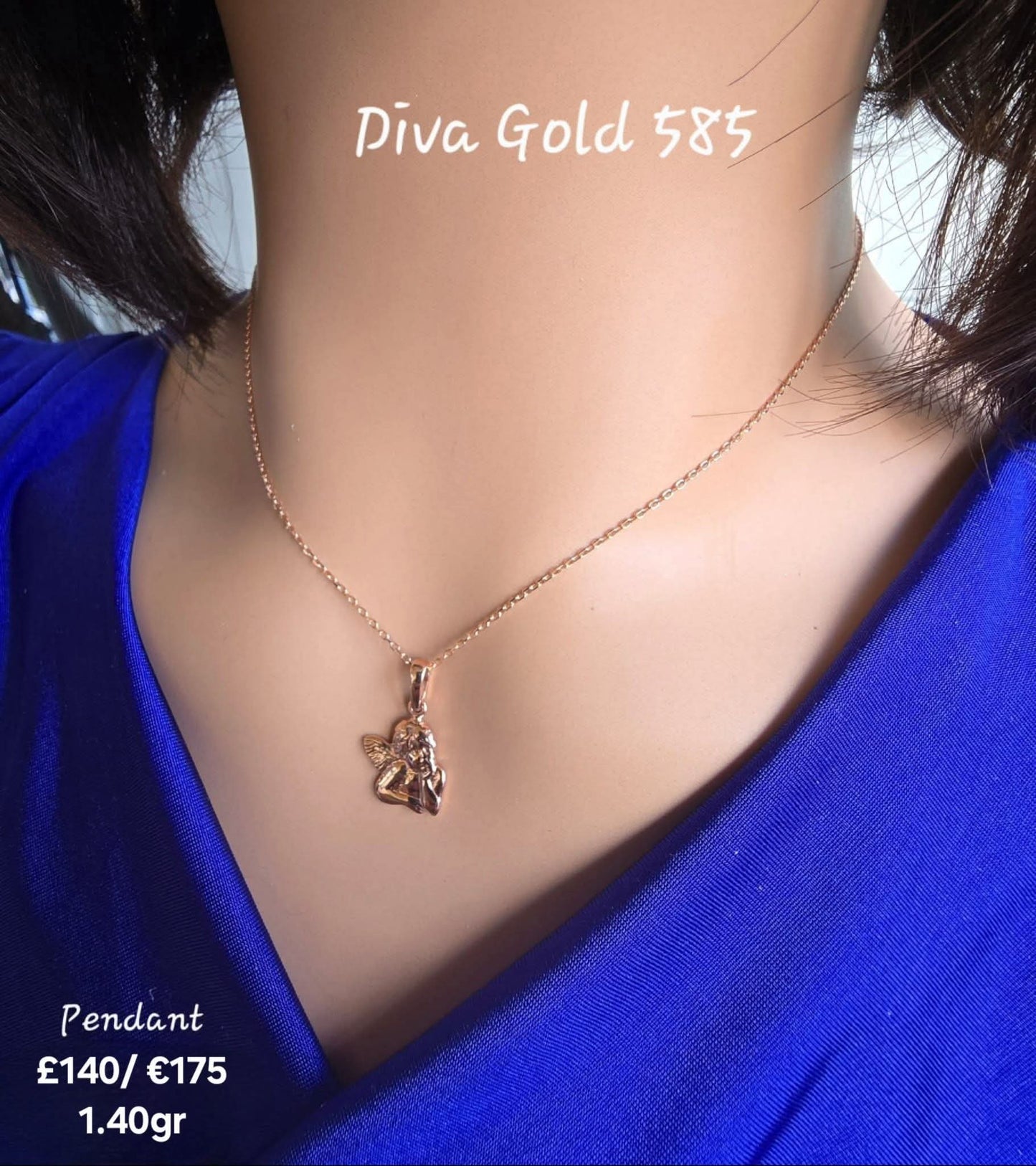 Gold 585 Angel Pendant