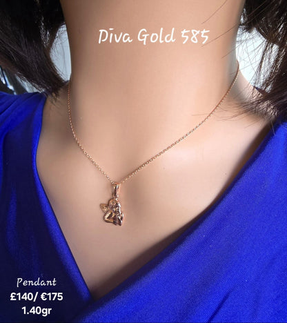 Gold 585 Angel Pendant