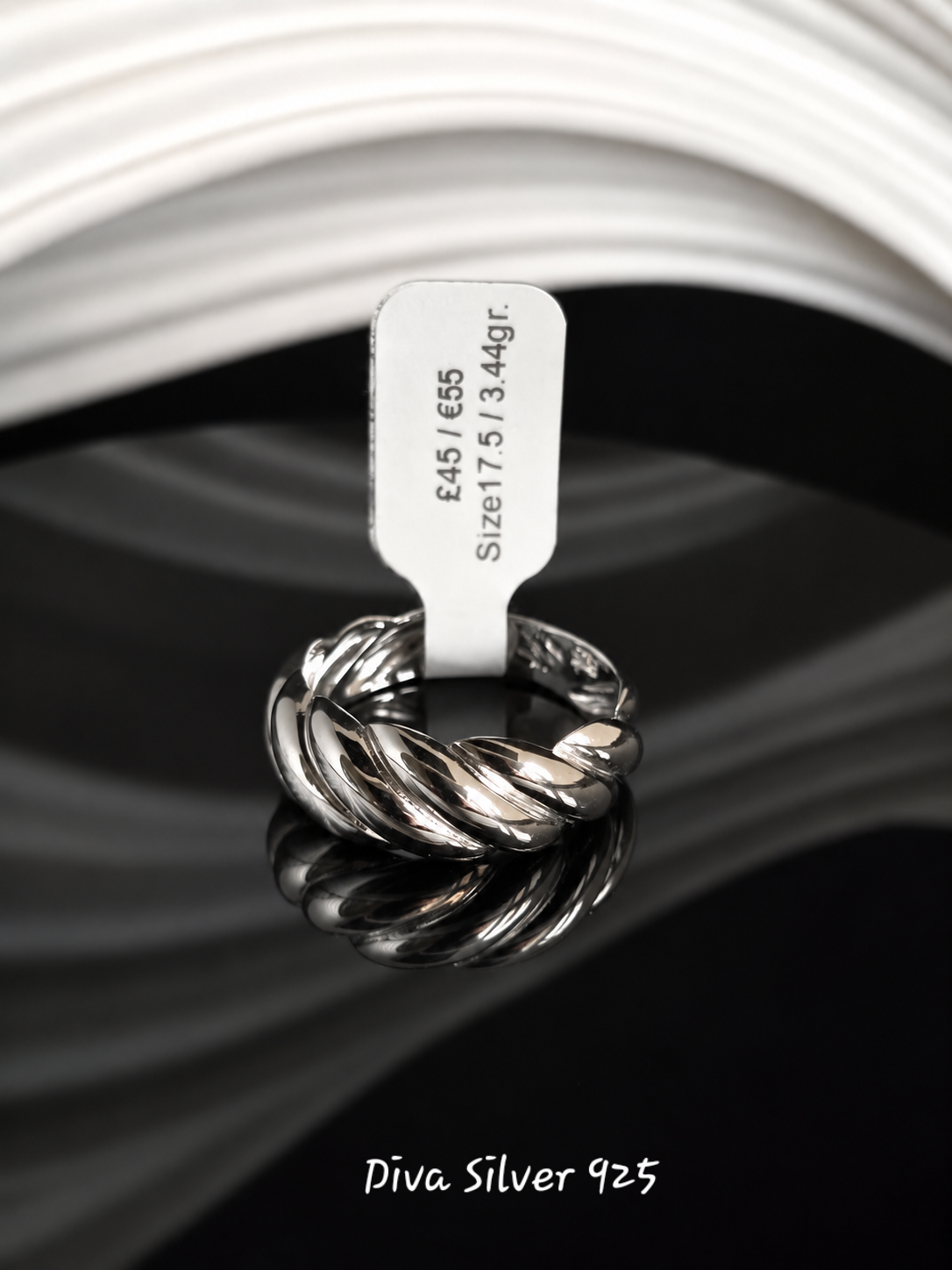 Sterling Silver Twist Ring