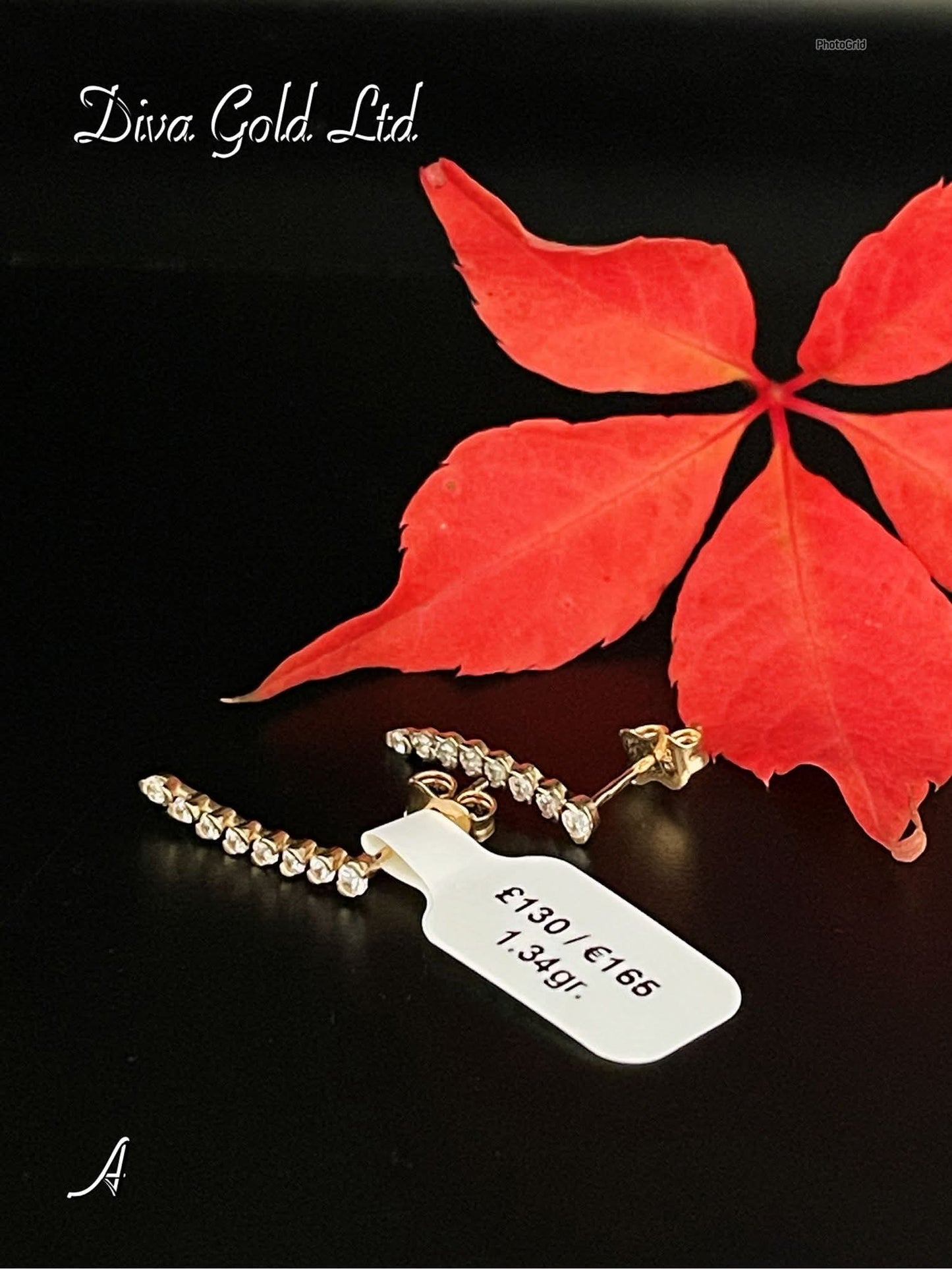 Gold 585 studs earrings