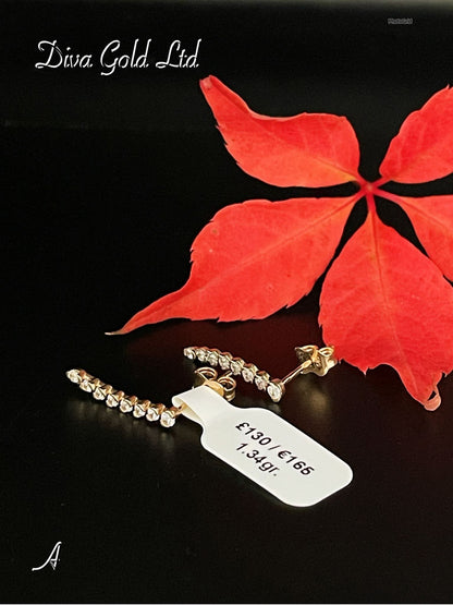 Gold 585 studs earrings