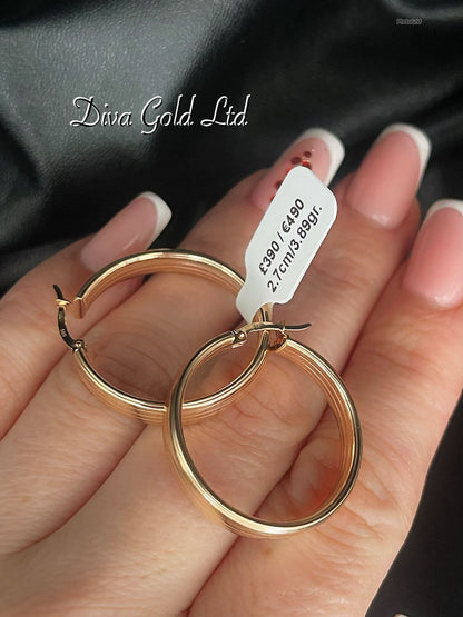 Gold 585 hoop earrings