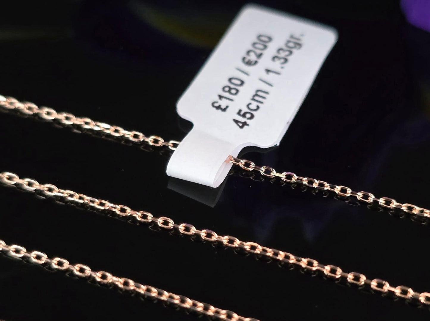 45cm Gold chain 585, 1.33gr