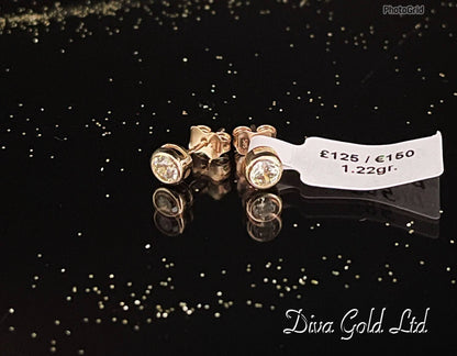 Gold 585 stud earrings