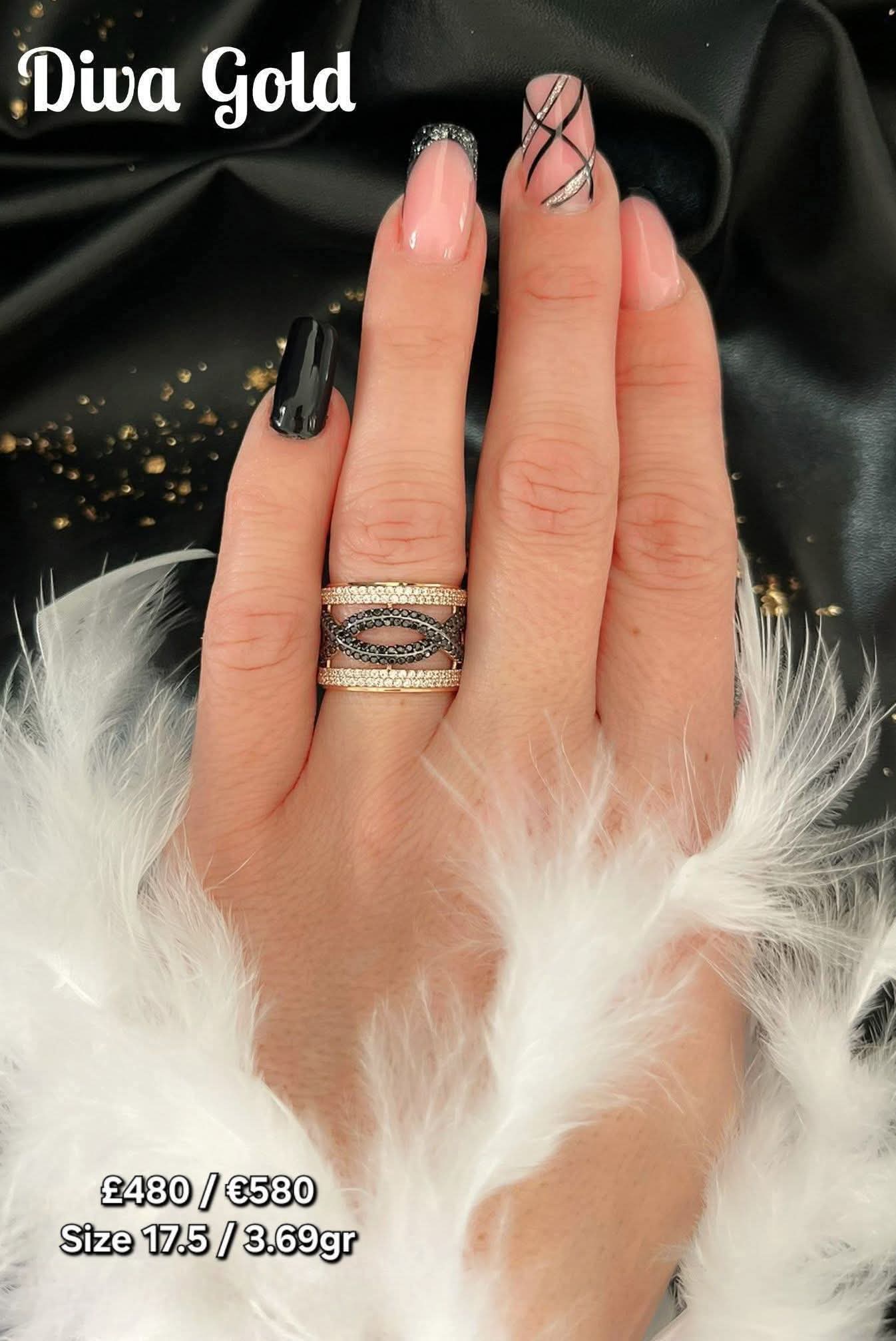 Gold women Ring.Size 17.5