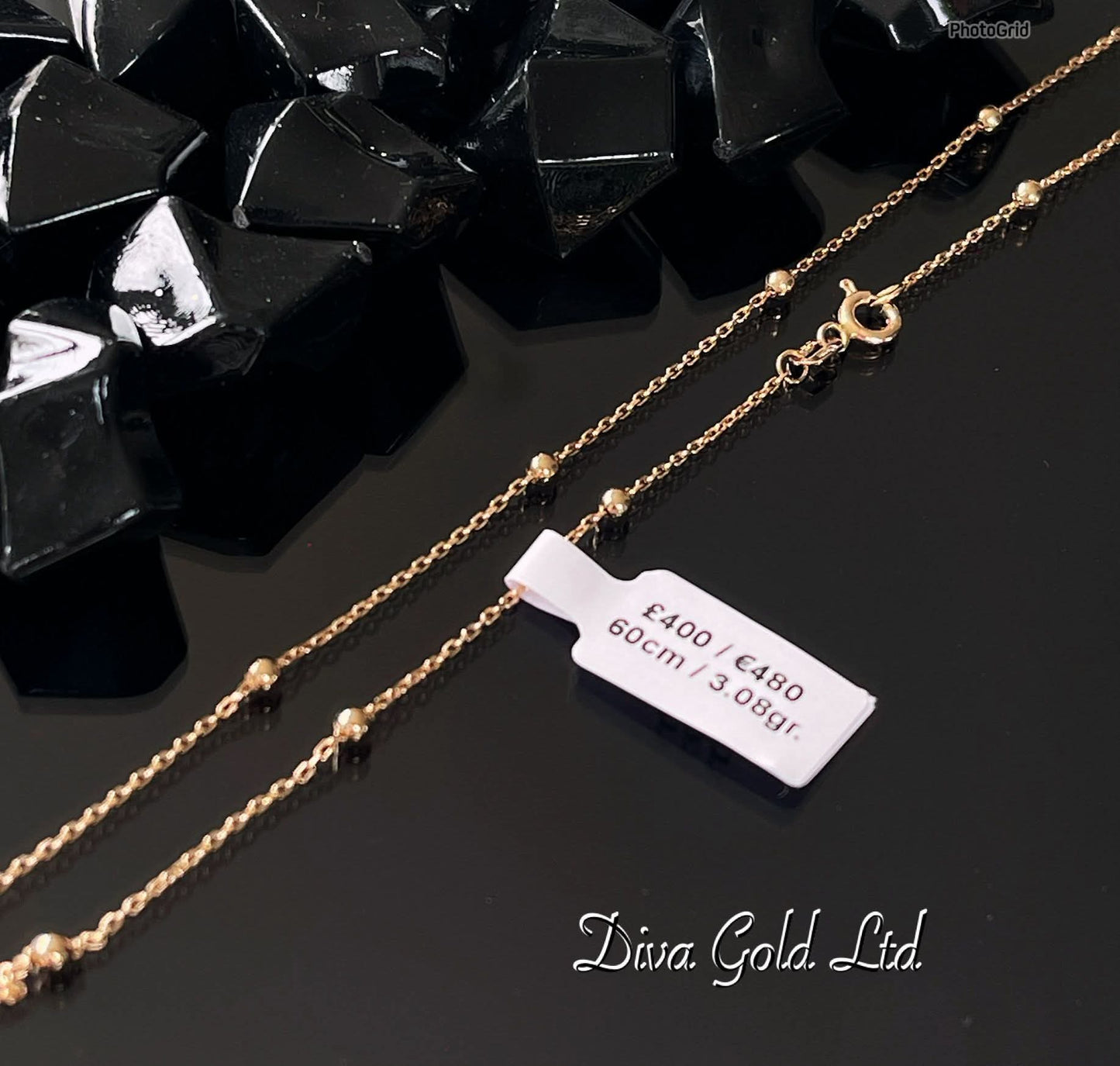585 Gold chain 60cm. 3.08gr