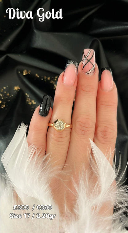 Gold women ring.Size 17
