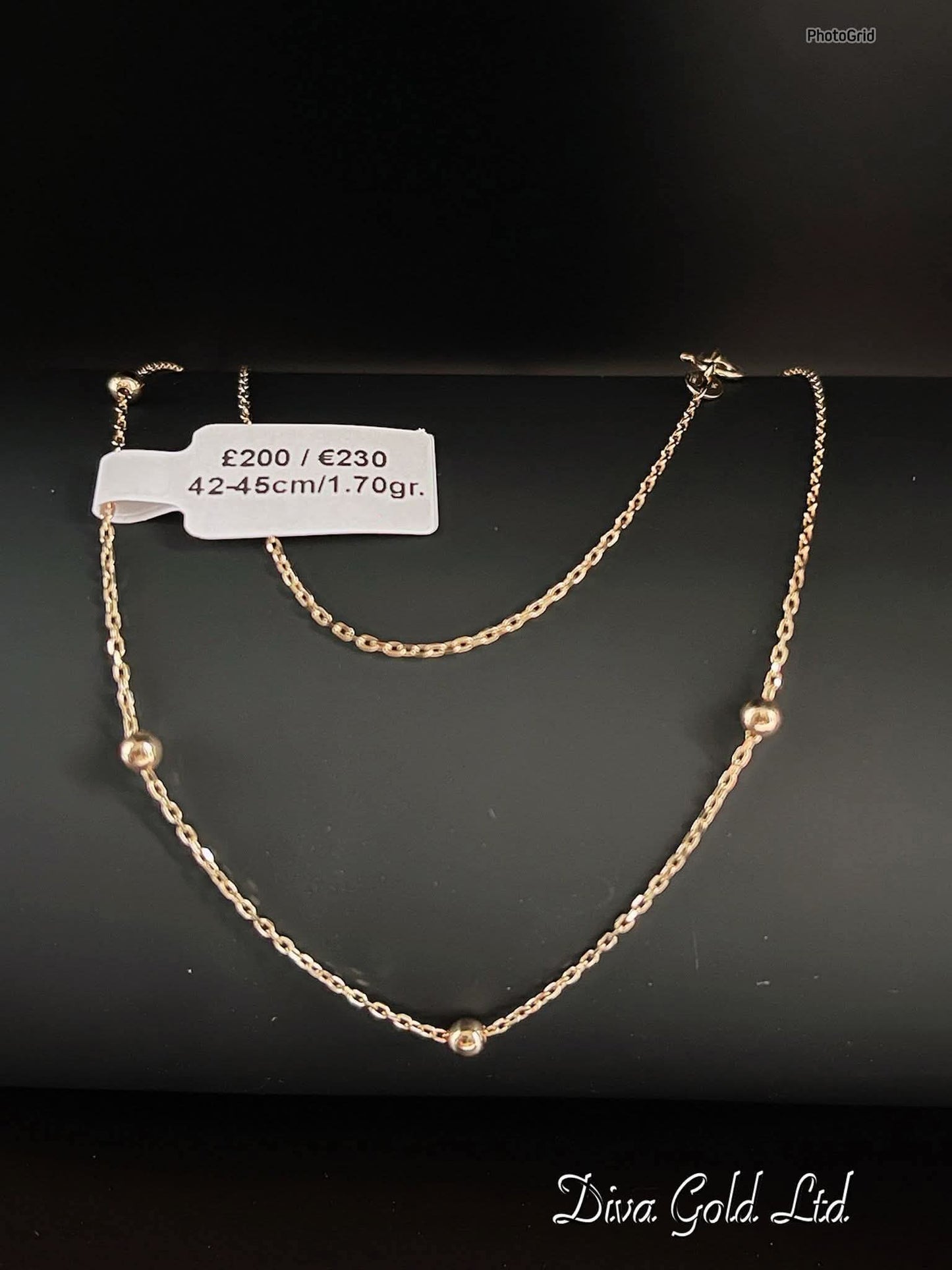 585 Gold chain. 42-45cm