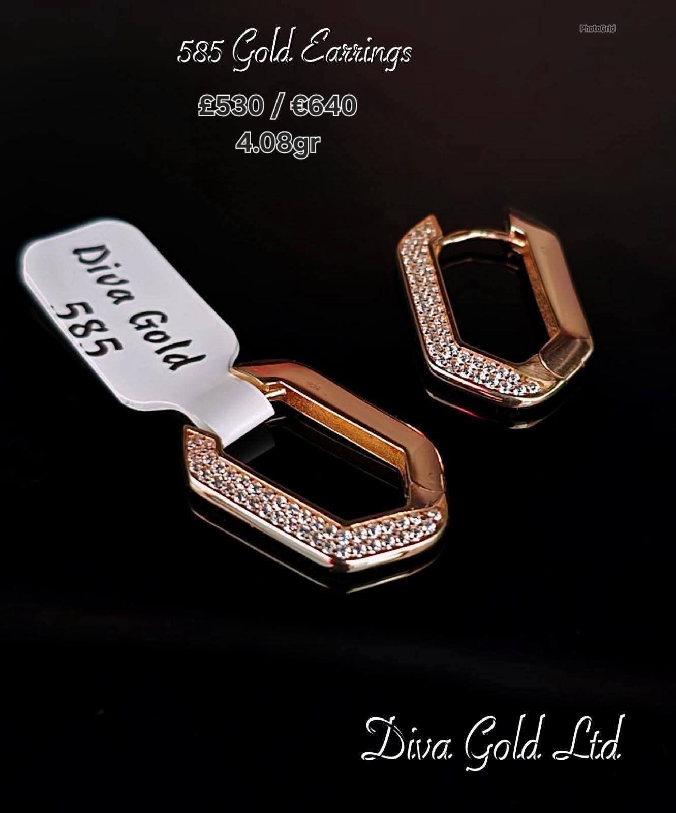 585 Gold earrings. 4.08gr