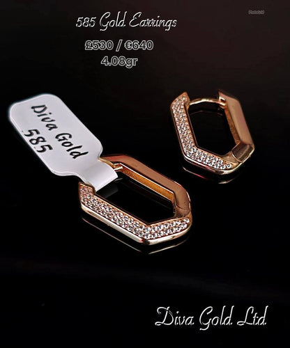 585 Gold earrings. 4.08gr