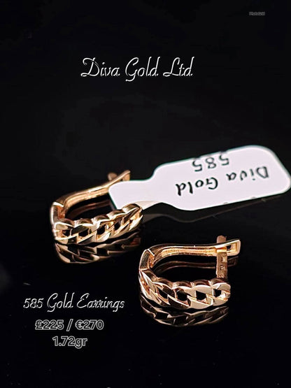 585 Gold earrings. 1.72gr