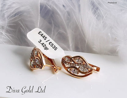 585 Gold earrings. 3.42gr