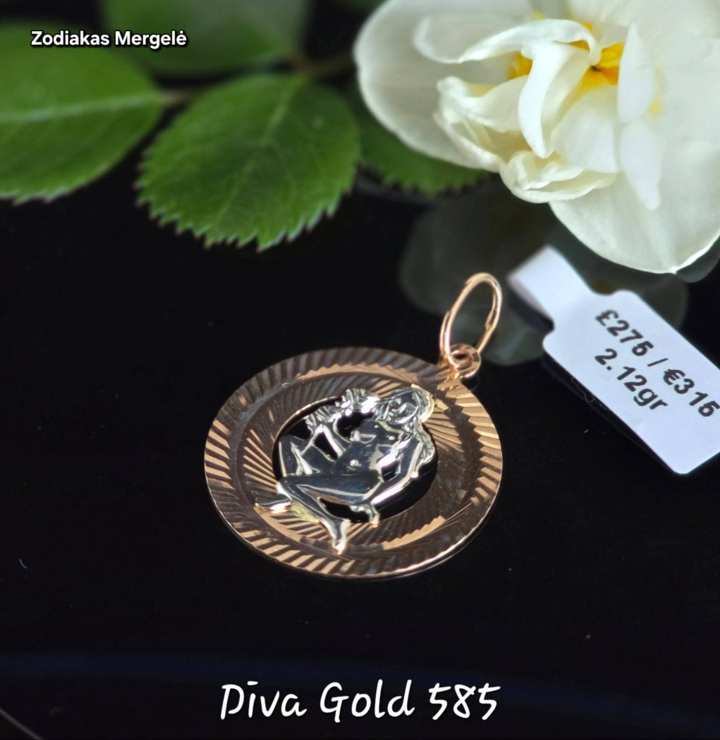 Golden zodiac virgo. 2.12gr