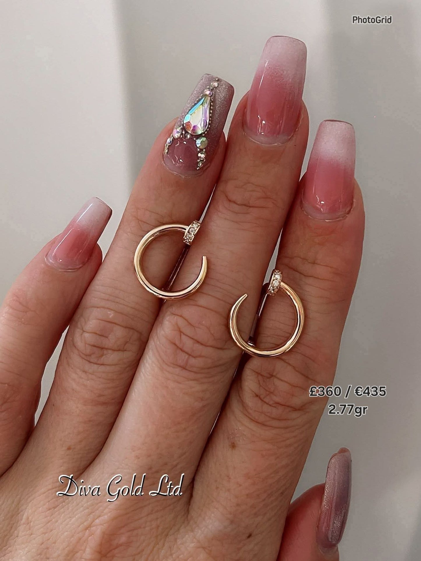 585 Gold earrings. 2.77gr
