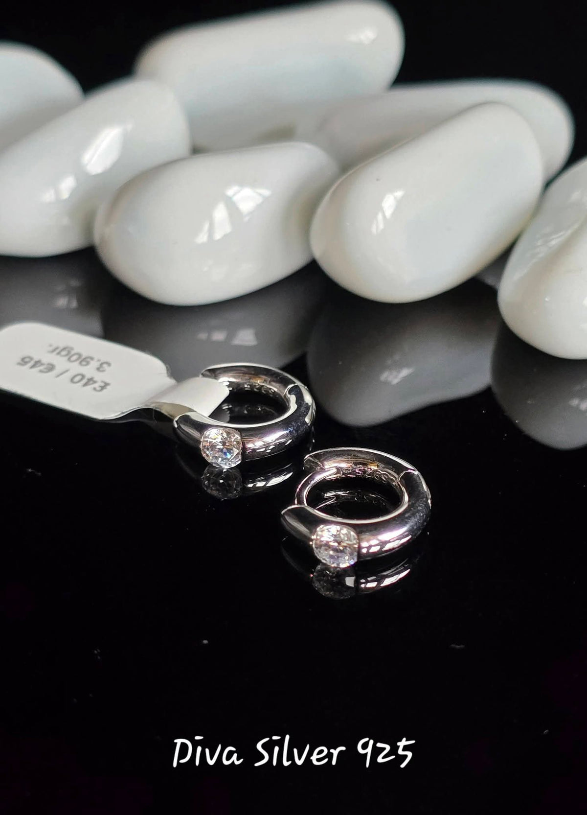 Sterling Silver Hoop Style  Women Earrings