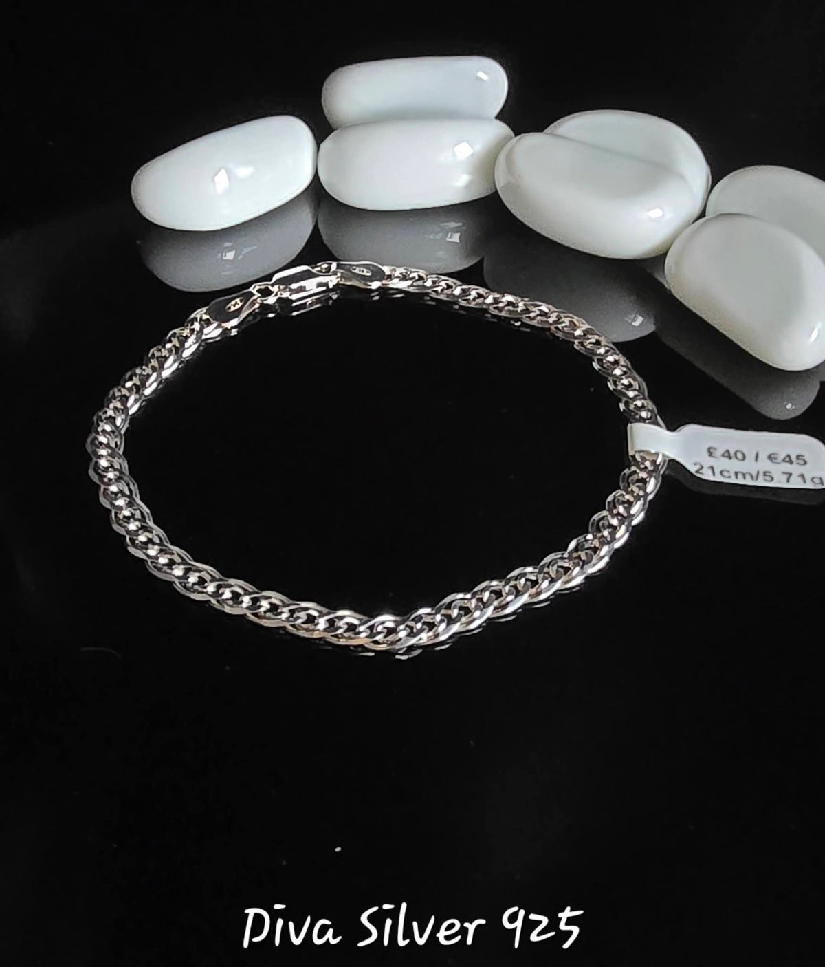 925 Sterling Silver Mona Lisa Unisex Bracelet