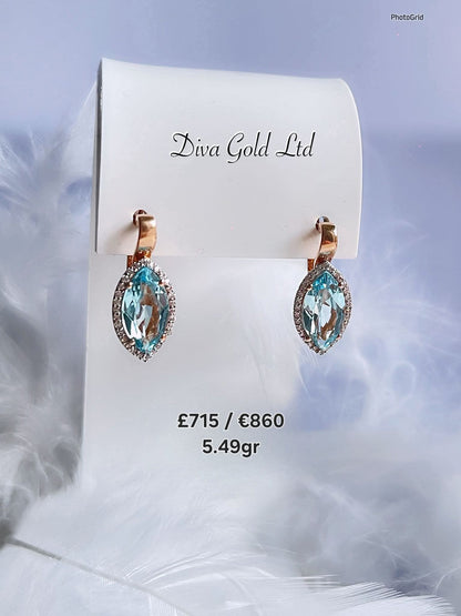 585 Gold earrings. 5.49gr