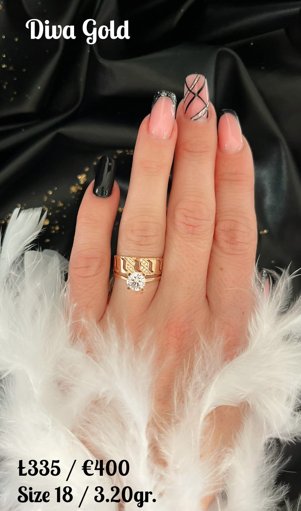 Gold 585 ring. Size 18