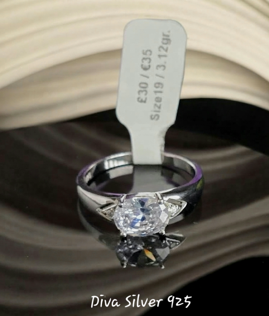 Sterling Silver Oval Ring