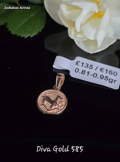 Golden zodiac aries. 0.81-0.95gr