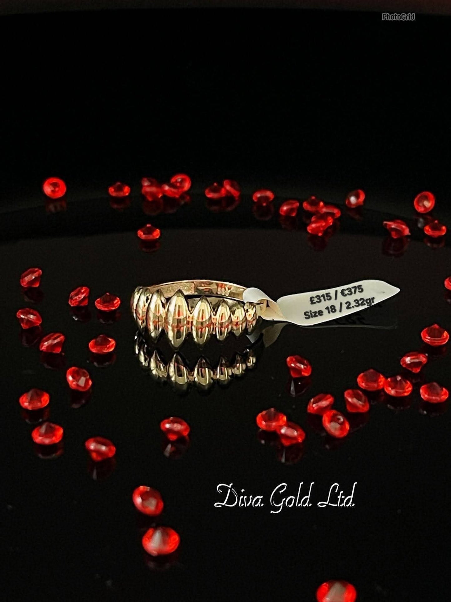 Gold women Ring.Size 18