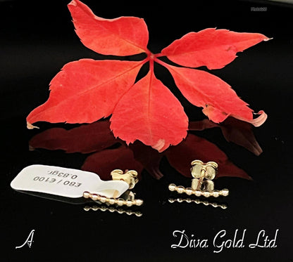 Gold 585 studs earrings
