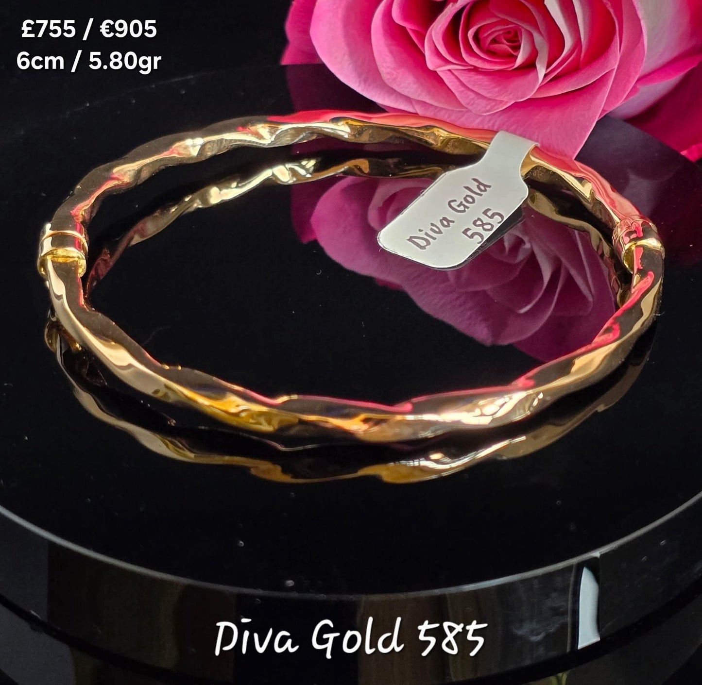 6cm Gold bracelet 585