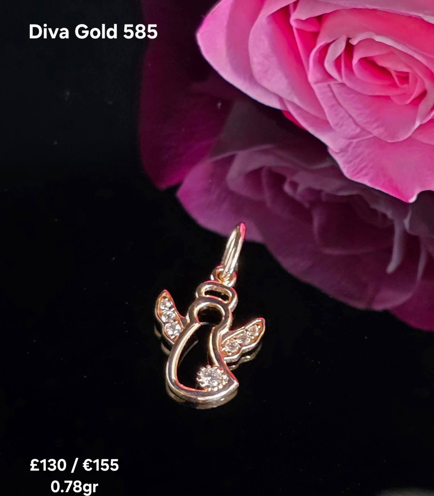 585 Gold Angel pendant. 0.76gr