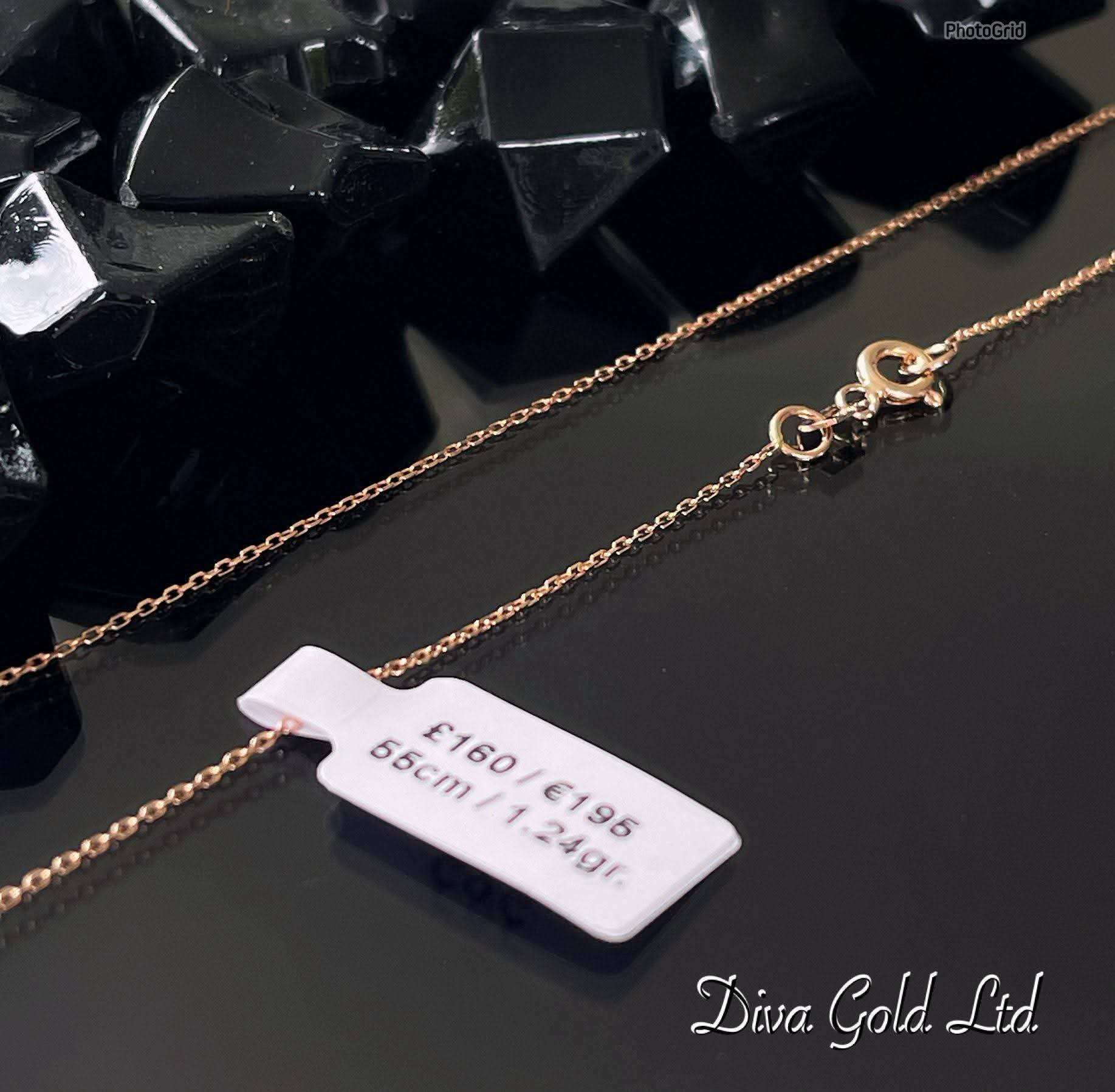 585 Gold chain 55cm. 1.24gr
