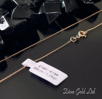 585 Gold chain 55cm. 1.24gr