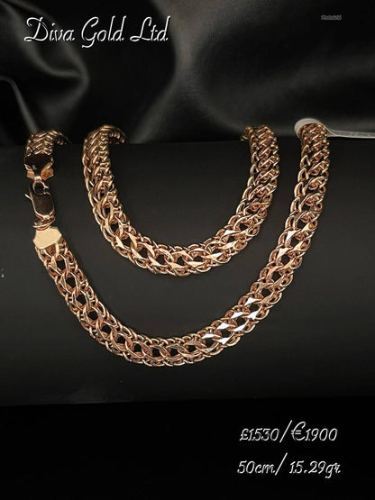 Gold 585 Bismarck chain 50cm