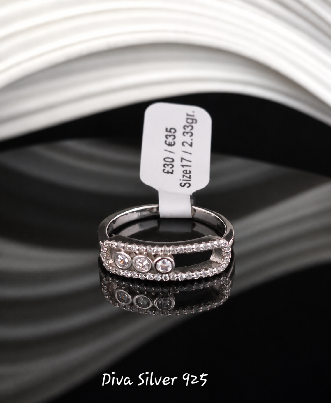 Sterling Silver Move Tree Stones Ring