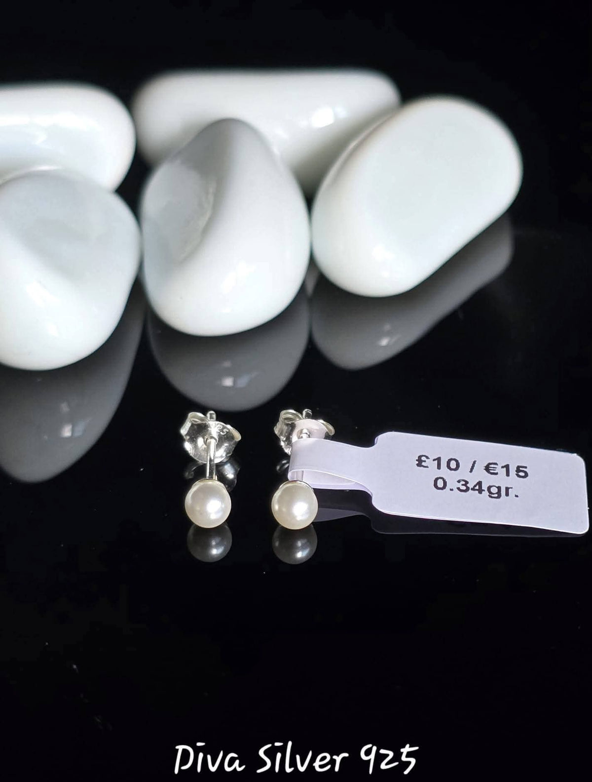 Sterling Silver Pearl Stud Earrings for Kids