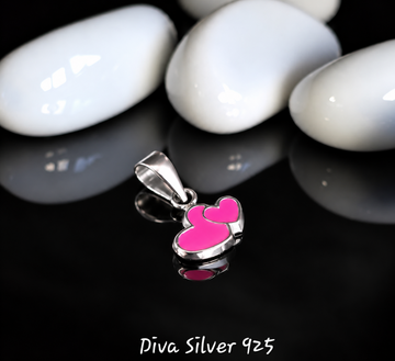 925 Sterling Pink Heart Pendant