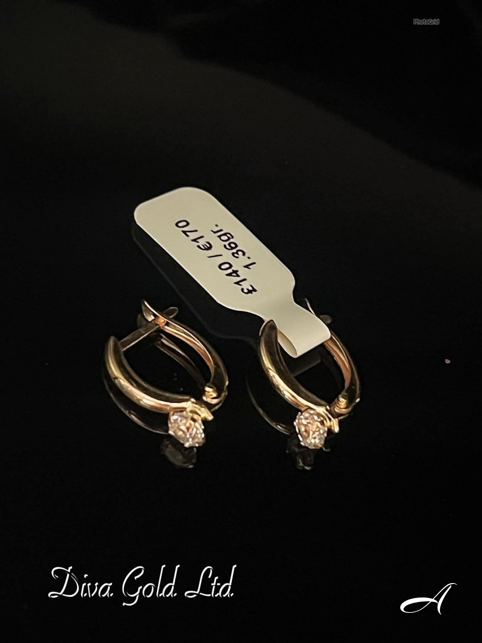 Gold 585 earrings.