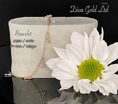 Gold bracelet. 17-19cm