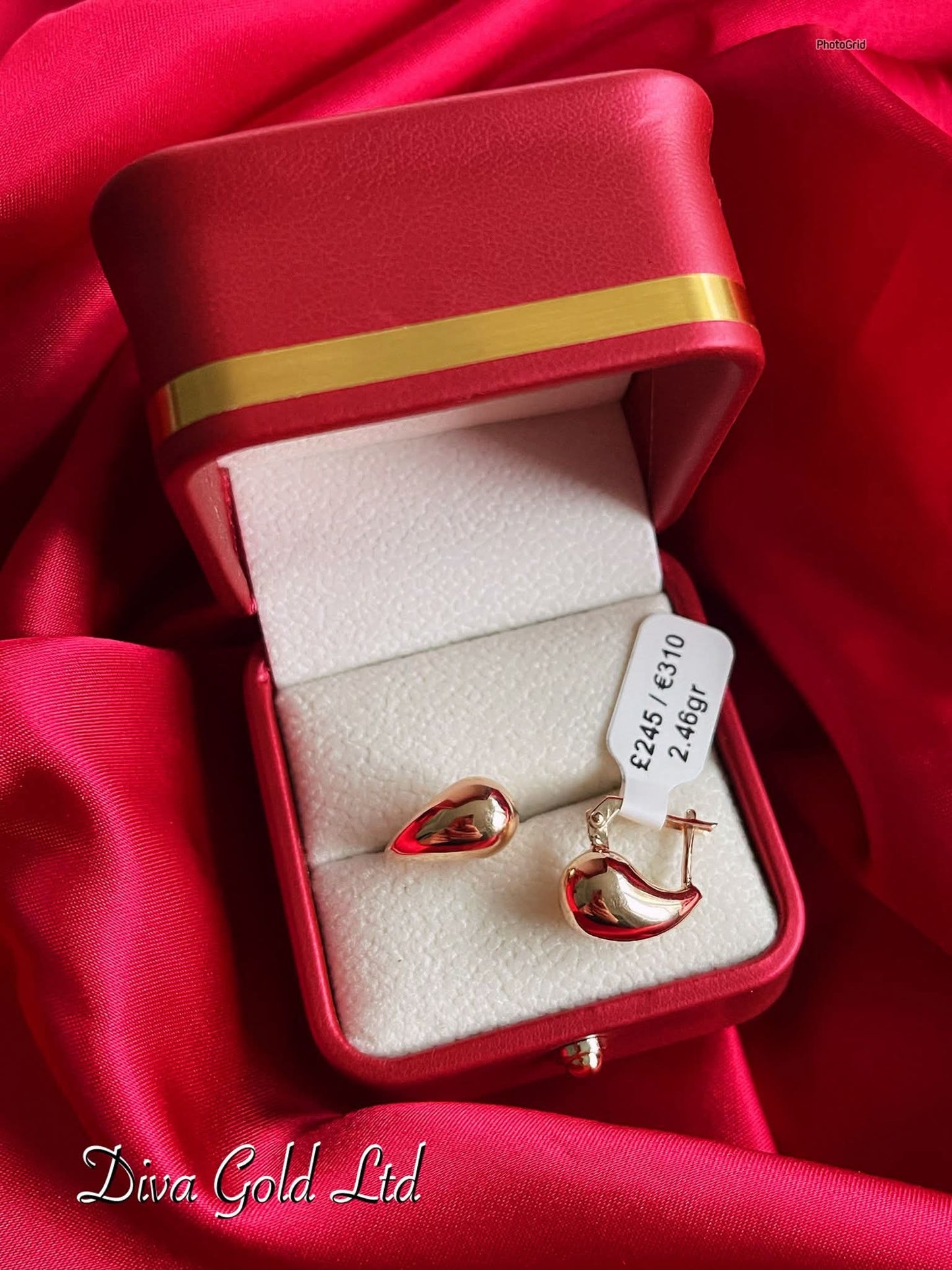 Gold 585 drops earrings