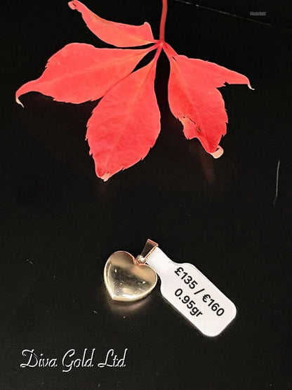585 Gold heart pendant. 0.95gr