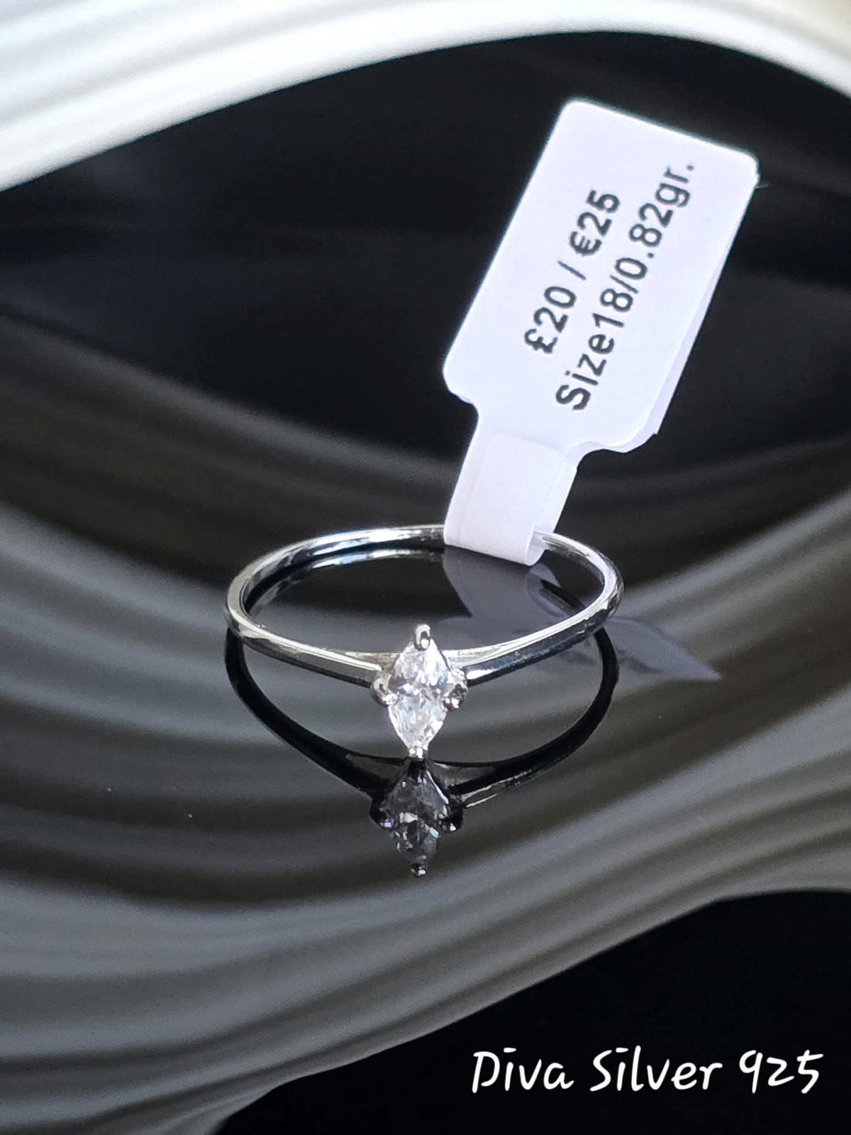 Sterling Silver Marquise Cut Ring