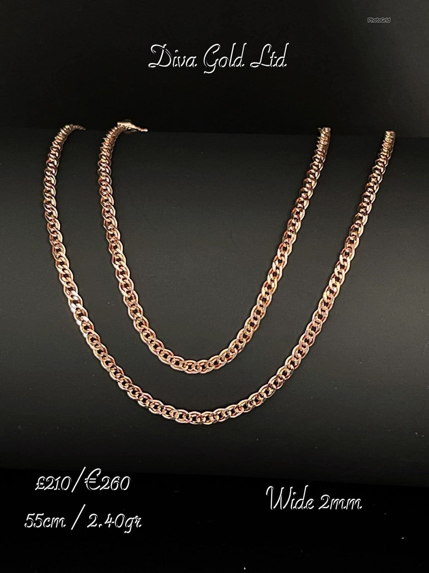 Gold 585 Mona liza Chain 55cm
