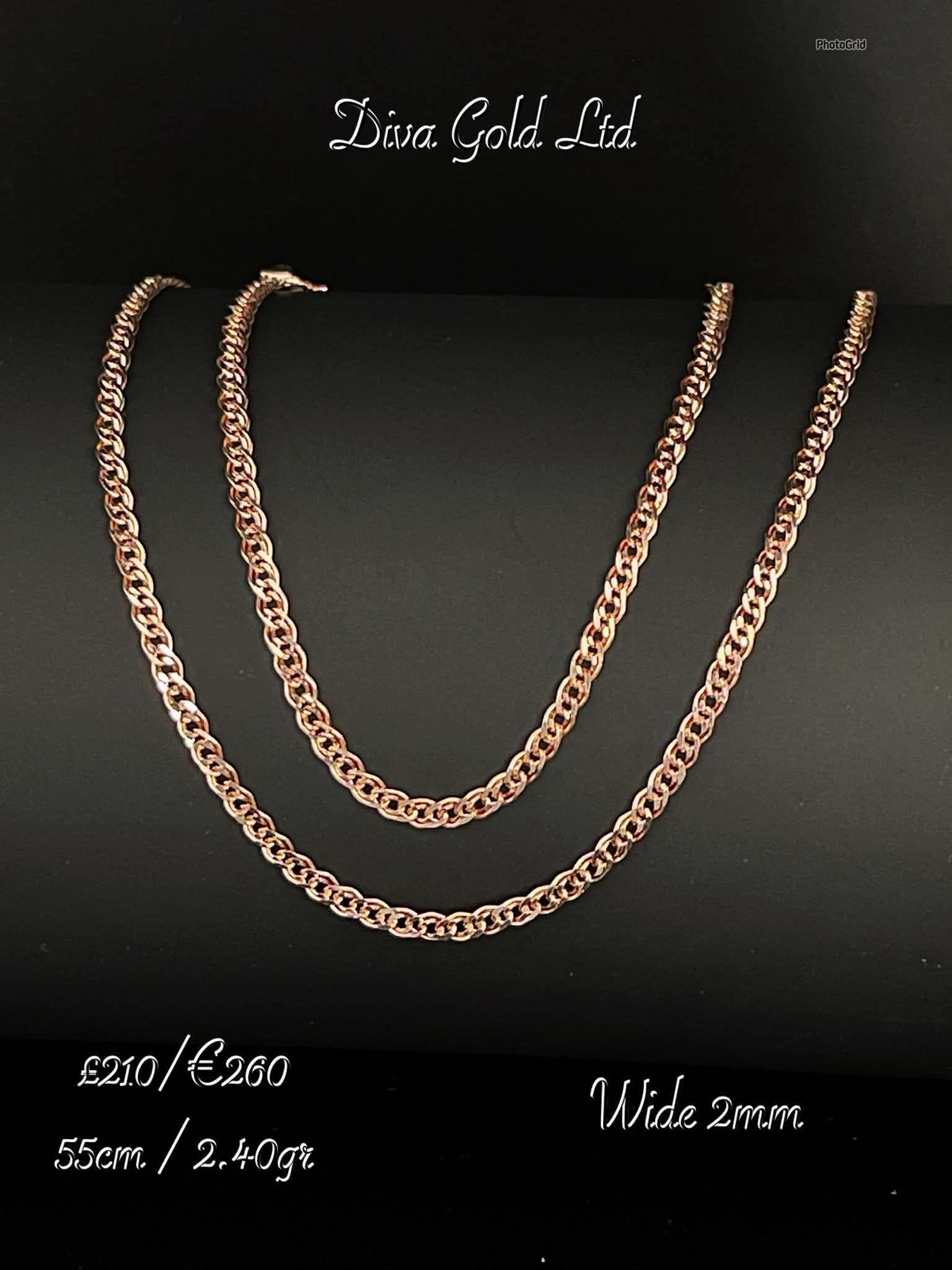Gold 585 Mona liza Chain 55cm