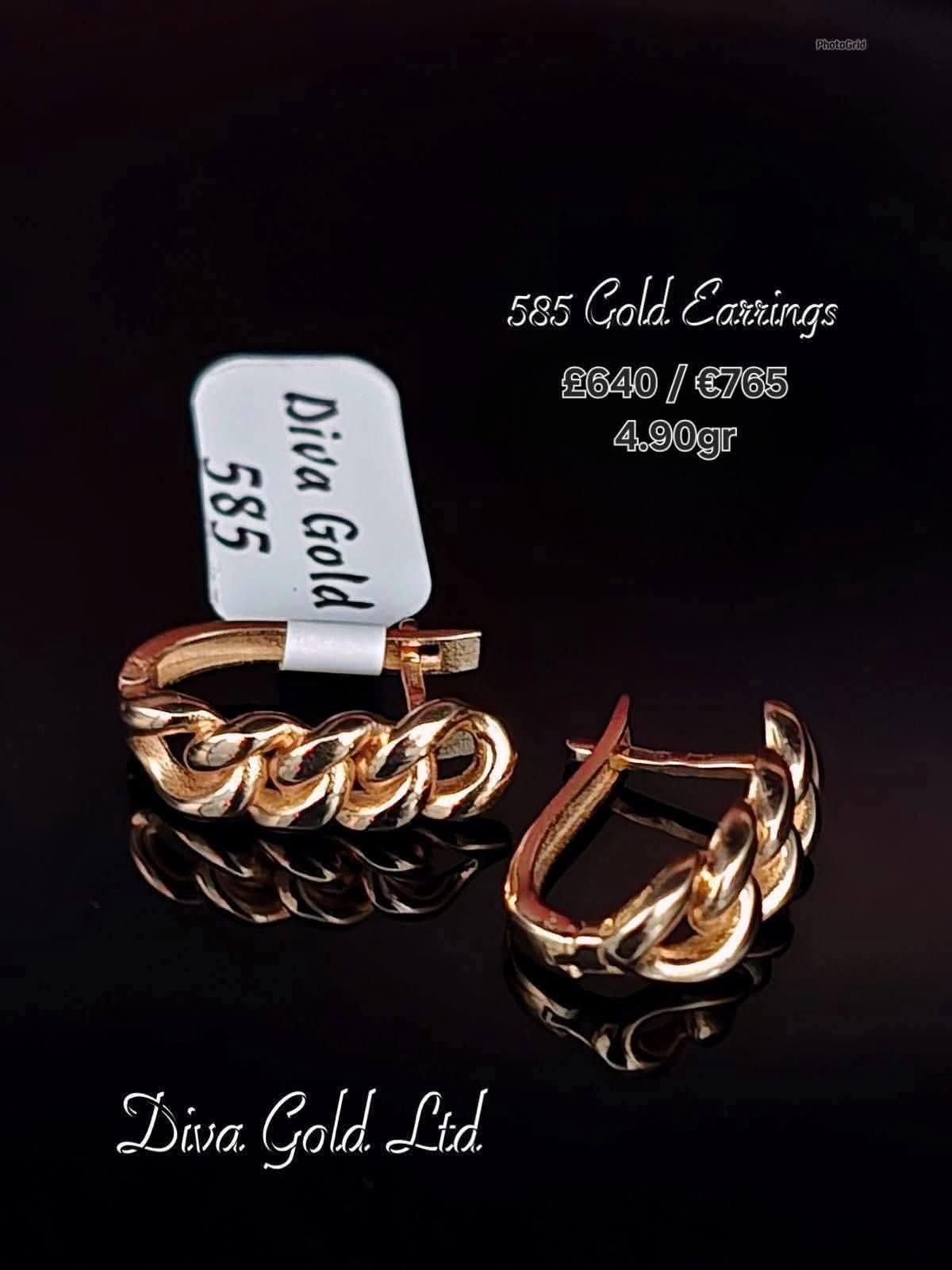 585 Gold earrings. 4.90gr