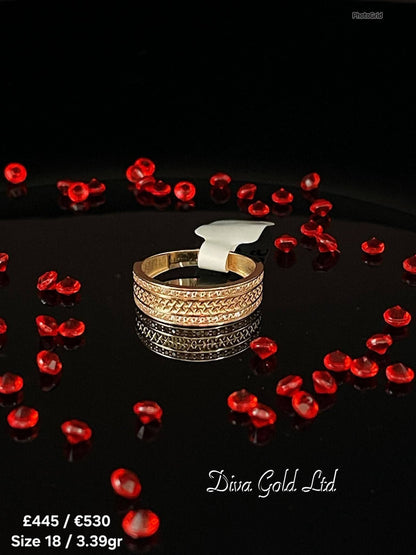 Gold women Ring.Size 18