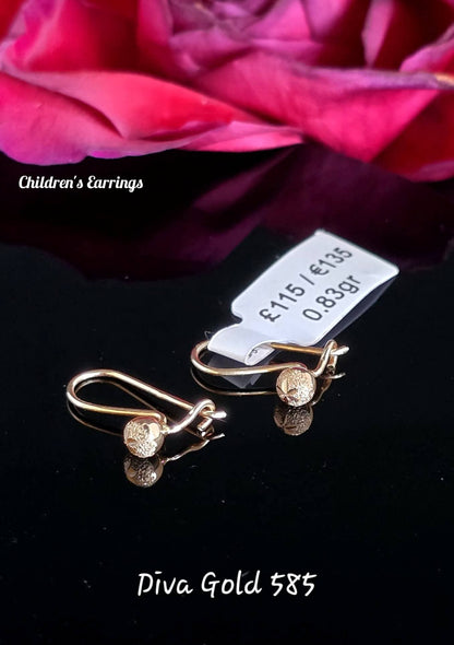 children's gold earrings. 0.83gr