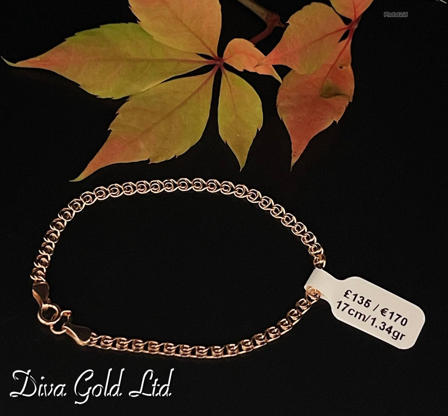 Gold bracelet. 17cm